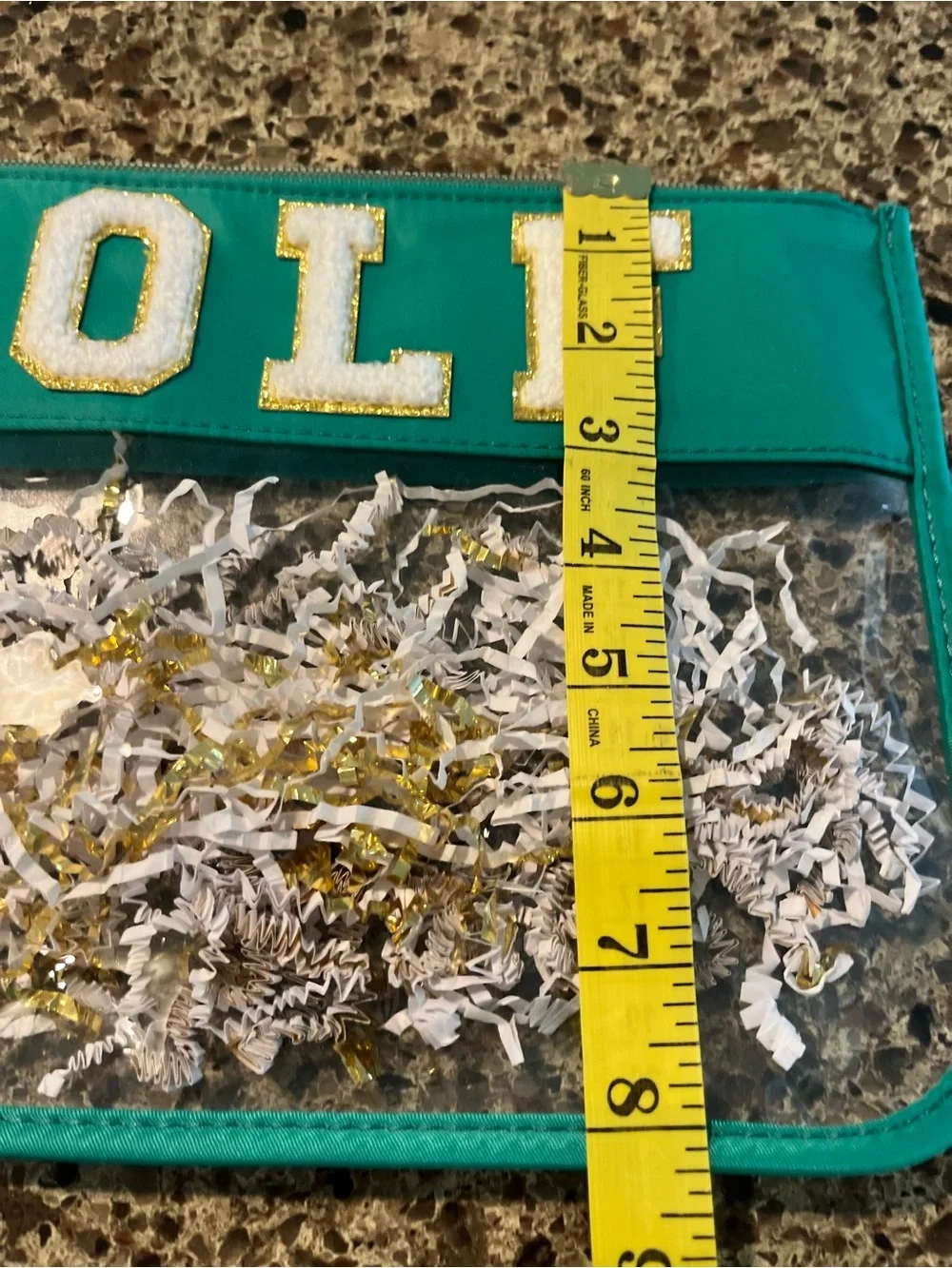 Green 'GOLF' Clear Pouch Set